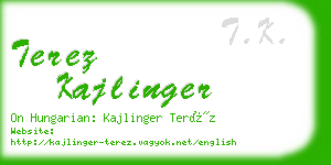 terez kajlinger business card